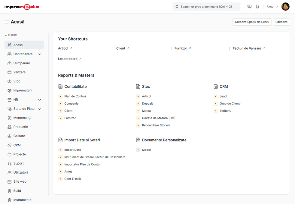 Impromedia-ERPNEXT-Dashboard